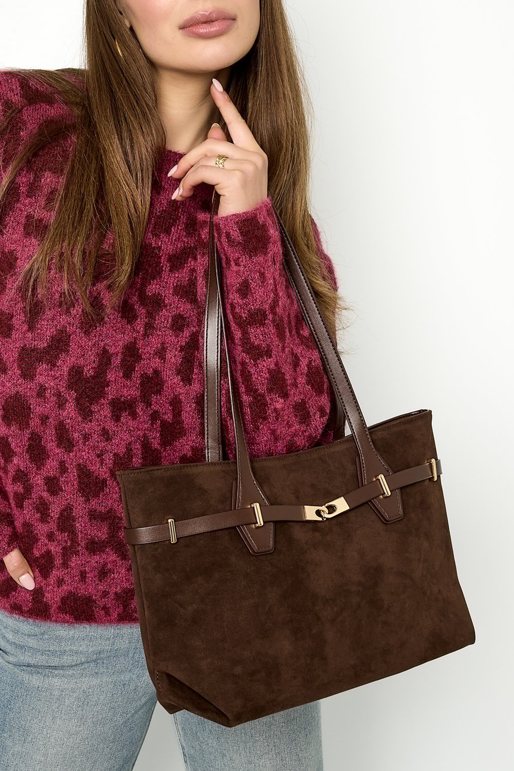 Tote Bags Solid Color Casual Suede Daily Accessories h5Picture3