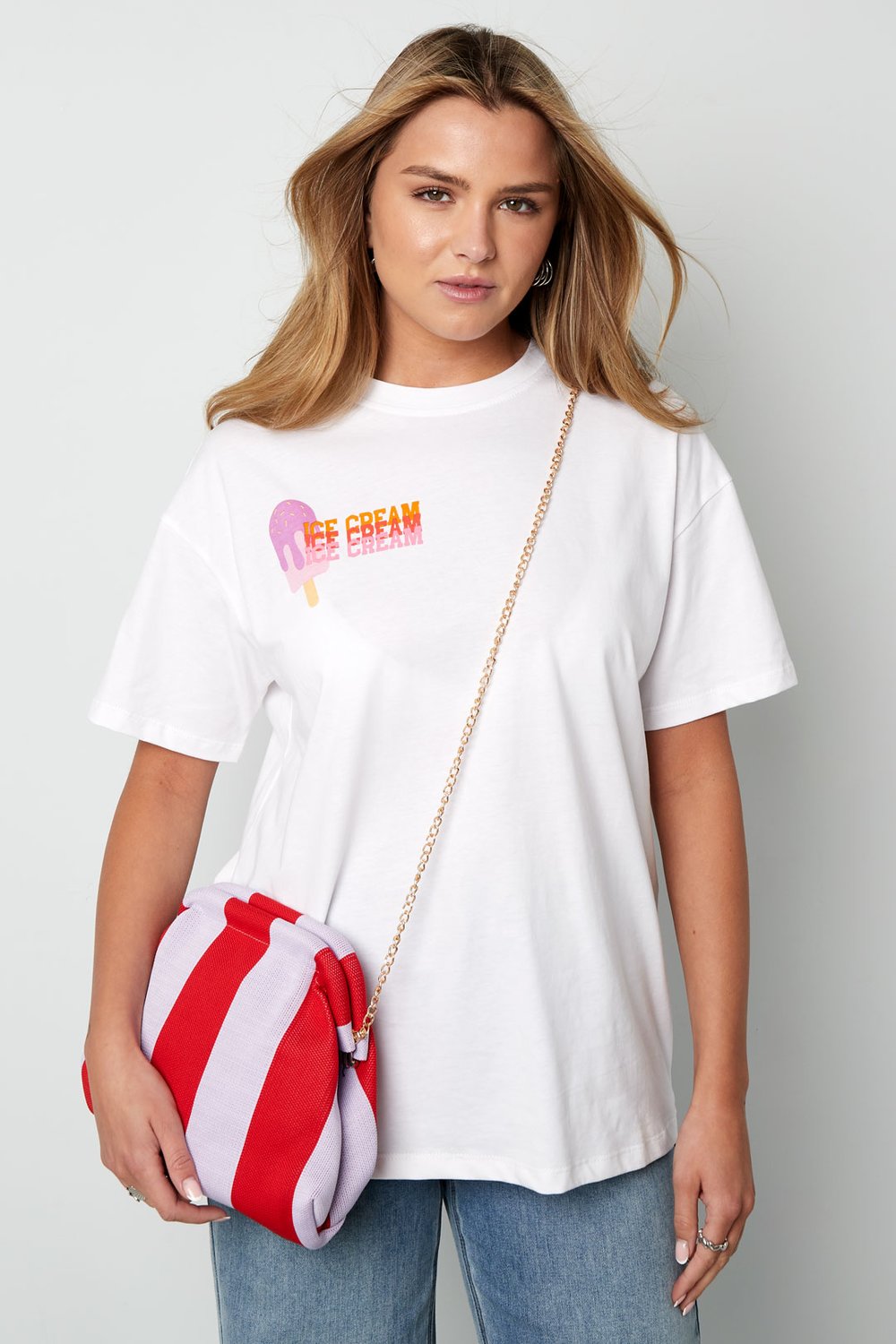 Striped beach clutch Picture2