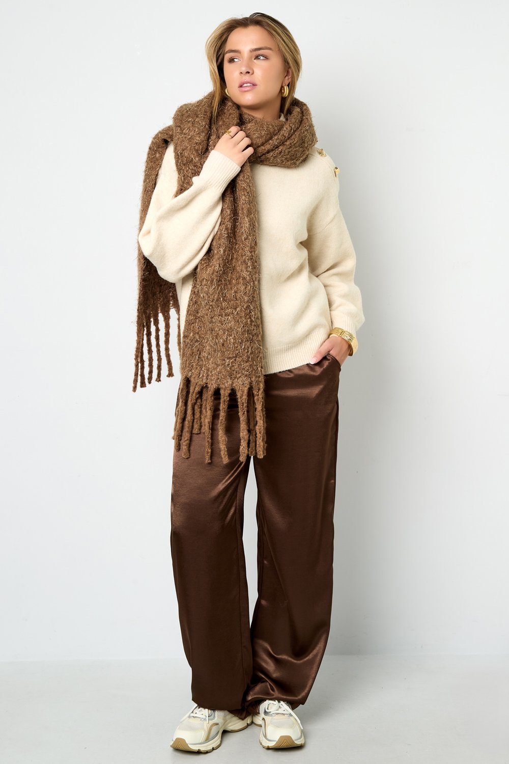 Winter scarves Solid Color Casual Polyester Daily Picture3