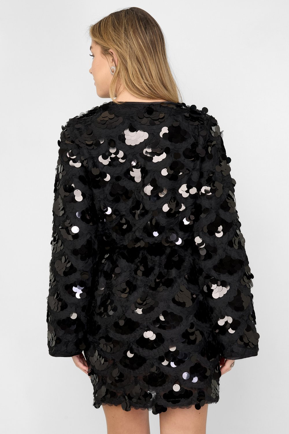 Tessuto Fibra di Poliestere Abito Mini Donna Elegante Paillettes h5Immagine7