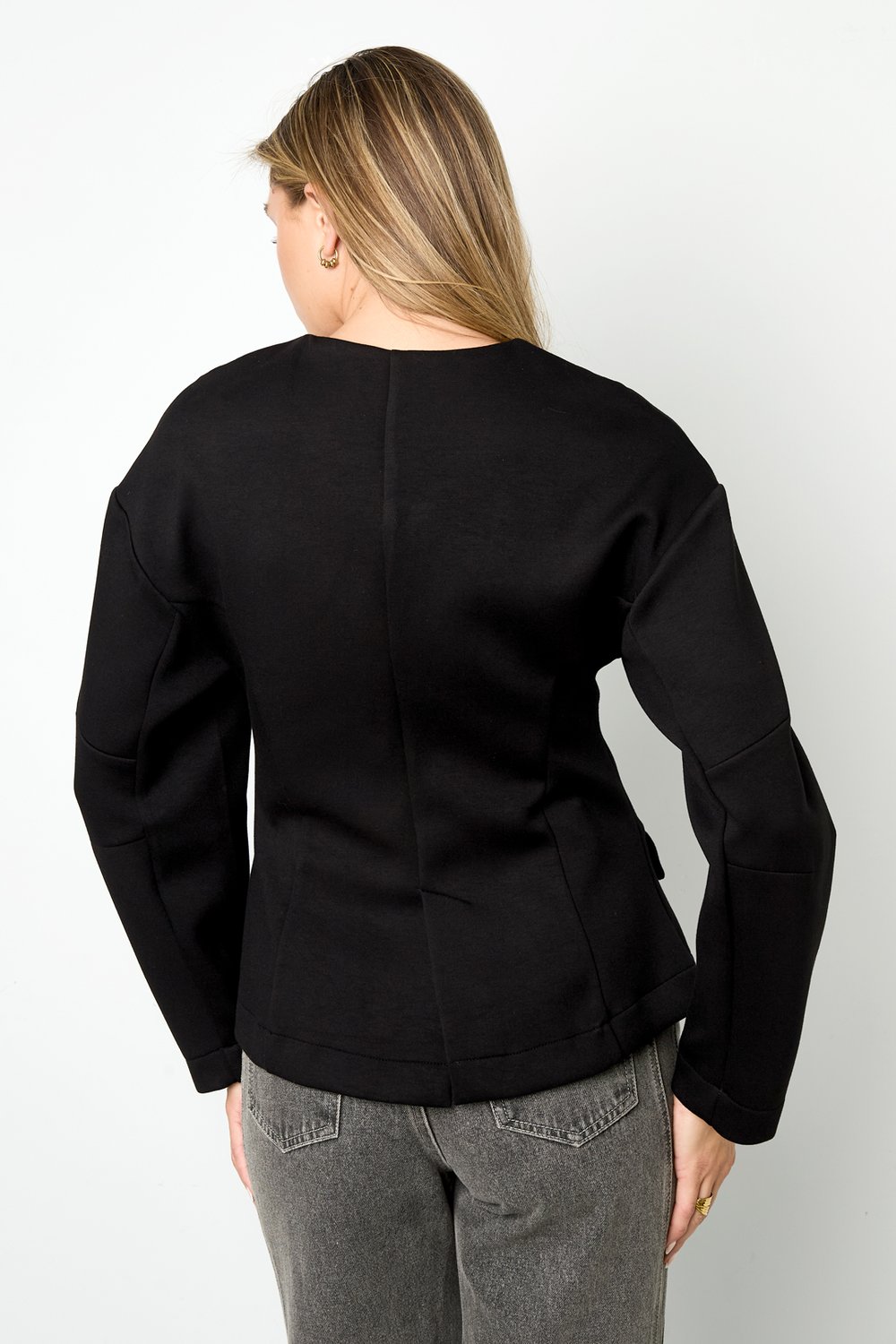 Woven Polyester Fiber Women's Suit Set Elegant Solid Color Fall/Winter h5Picture9