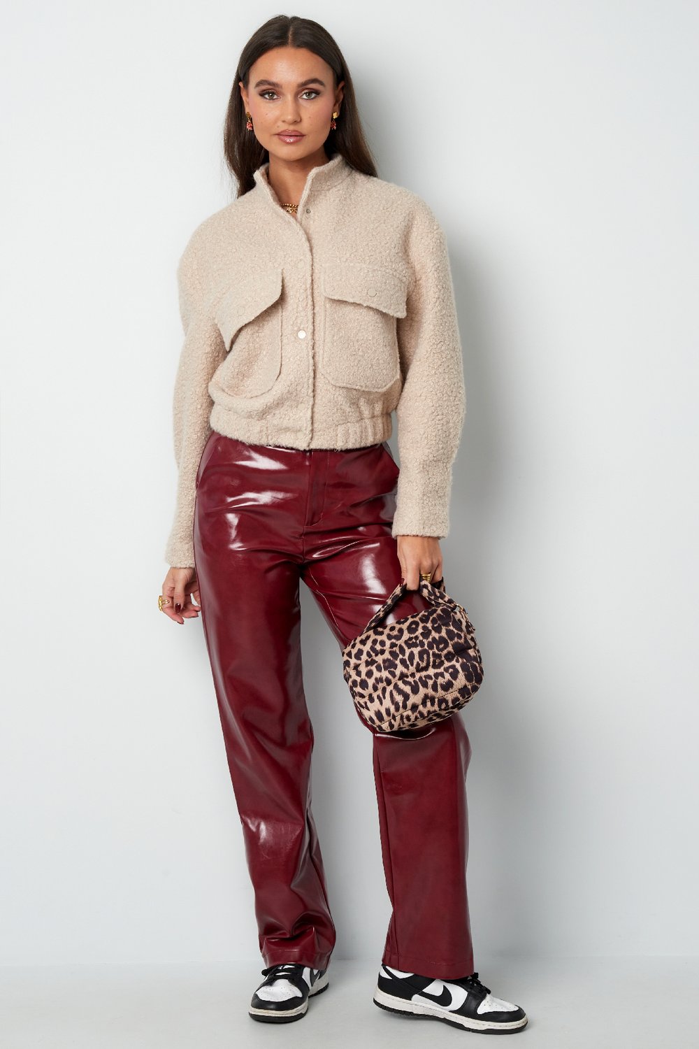 Woven Polyester Fiber Women's Jacket Casual Solid Color Fall/Winter Picture7