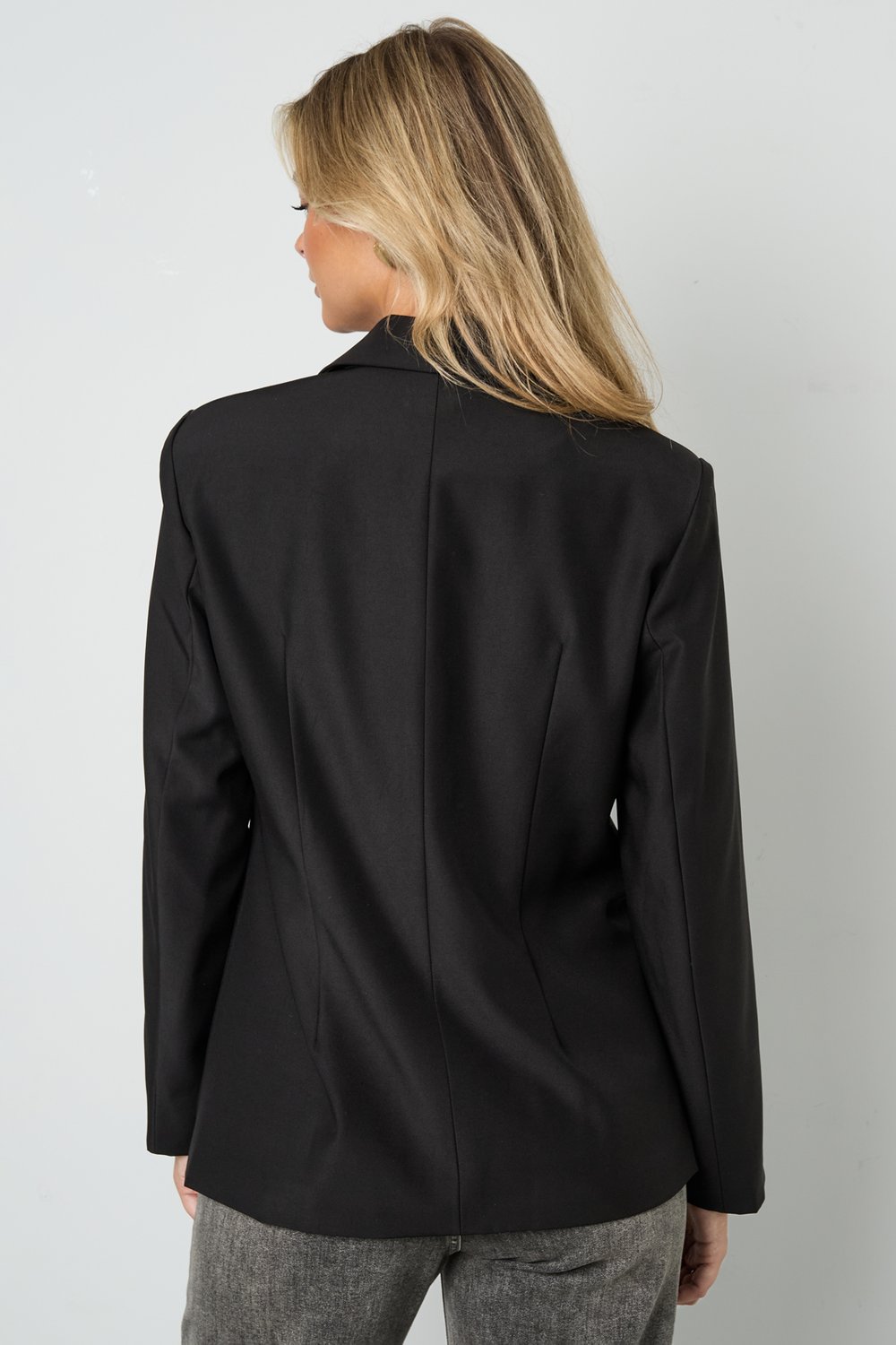 Woven Polyester Fiber Women's Suit Set Elegant Solid Color Fall/Winter h5Picture10