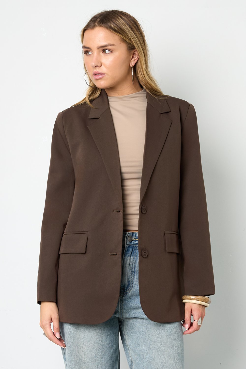 Woven Polyester Fiber Women's Suit Jacket Elegant Letters Picture9