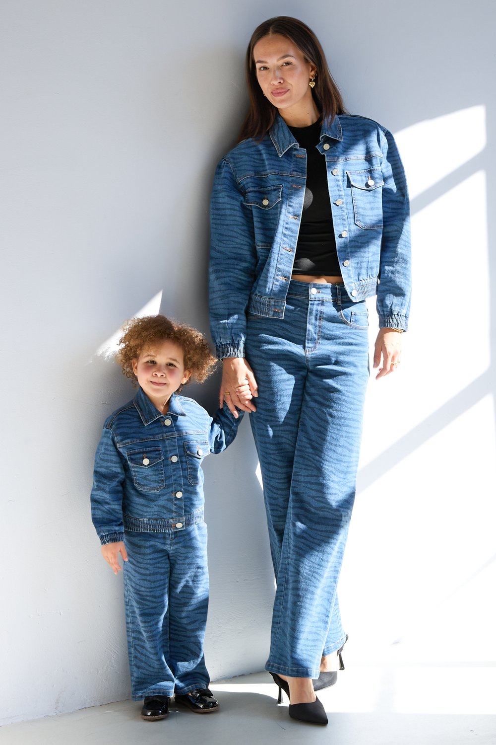 Cotton Children's Denim Jacket Classic Striped Design h5Picture3