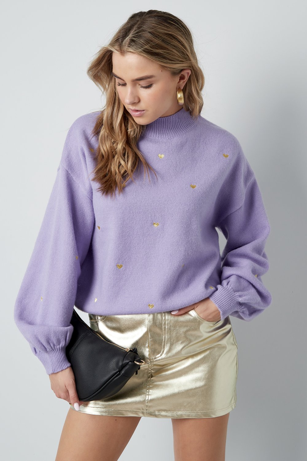 Akrilik Örgü Sweatshirt Kasual Kalp Desenli Sonbahar/Kış h5Resim6