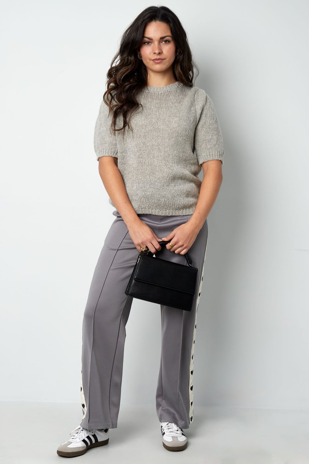 Nylon Women's Short Sleeve Top Knitted Back Tie Design Picture12