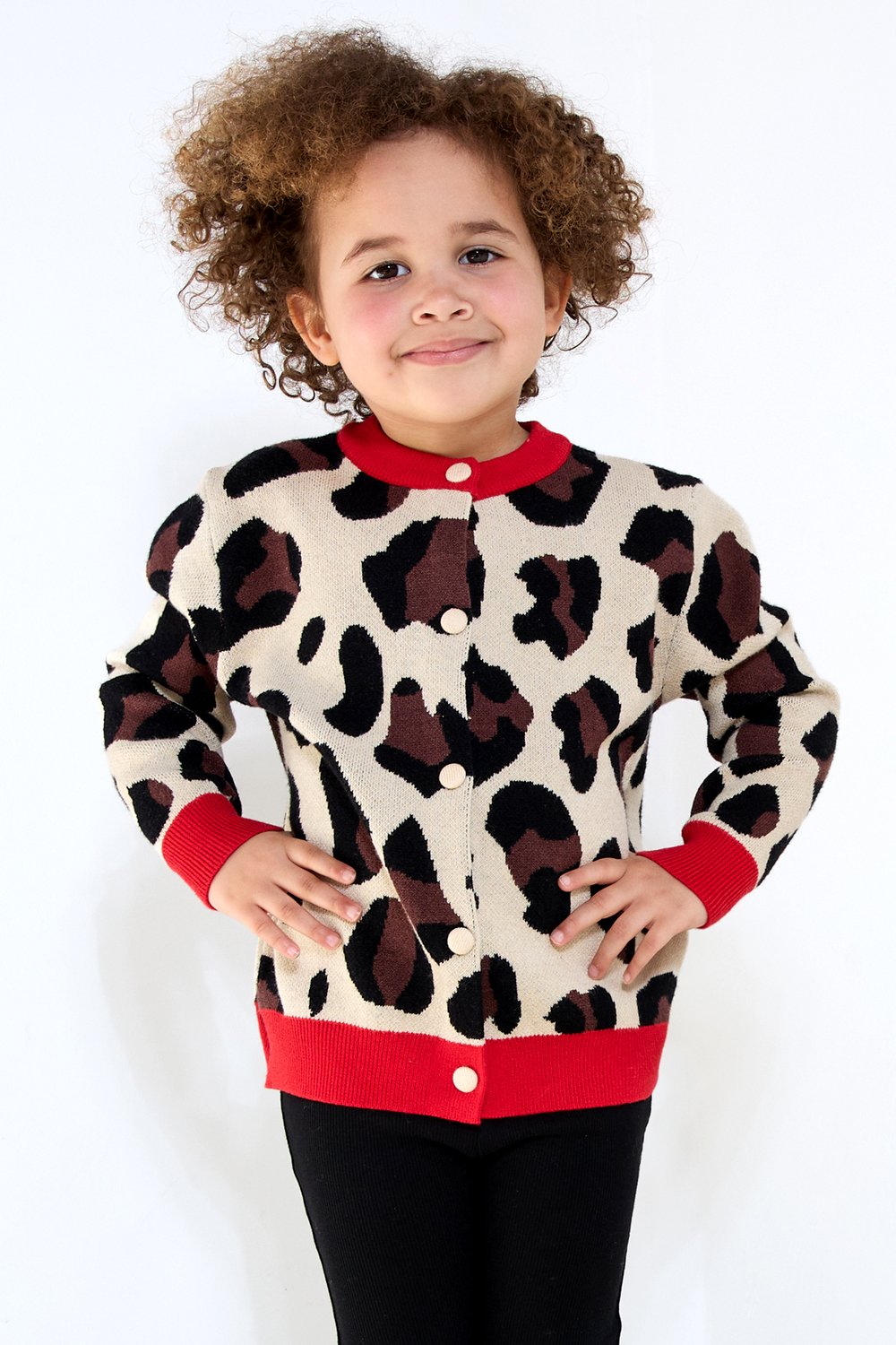 Viskоз İpli Kadın Karton Yelek Zürafa Desenli Modern Resim2