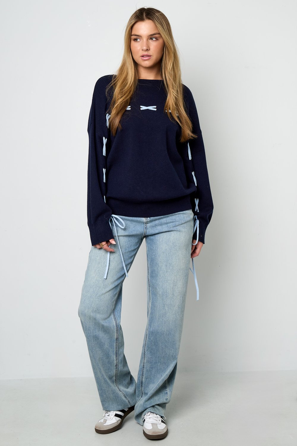 Knitted Viscose Women's Sweater Casual Color Clash Picture9