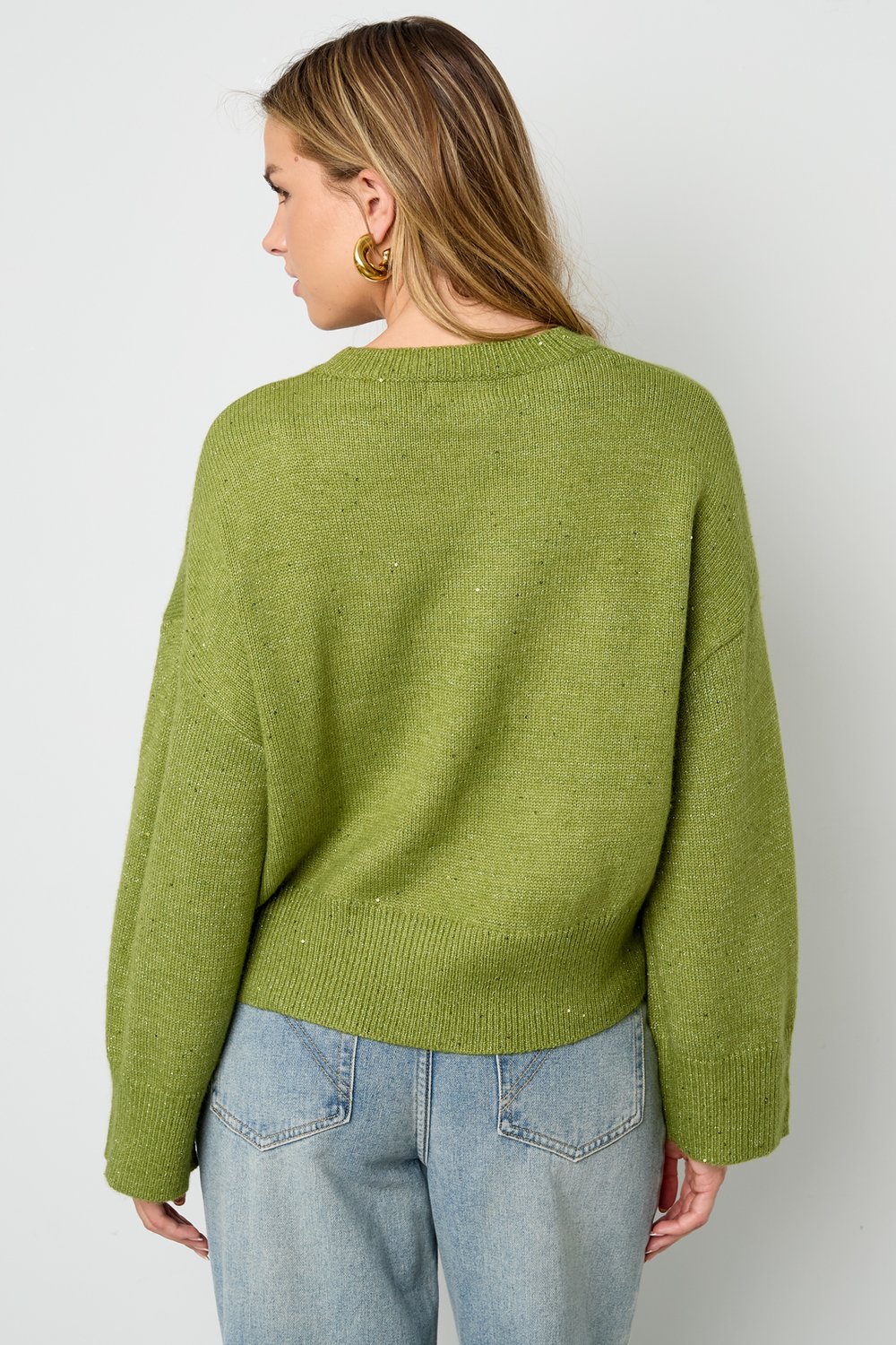 Knitted Polyester Fiber Women's Knit Sweaters Casual Solid Color Fall/Winter h5Picture10