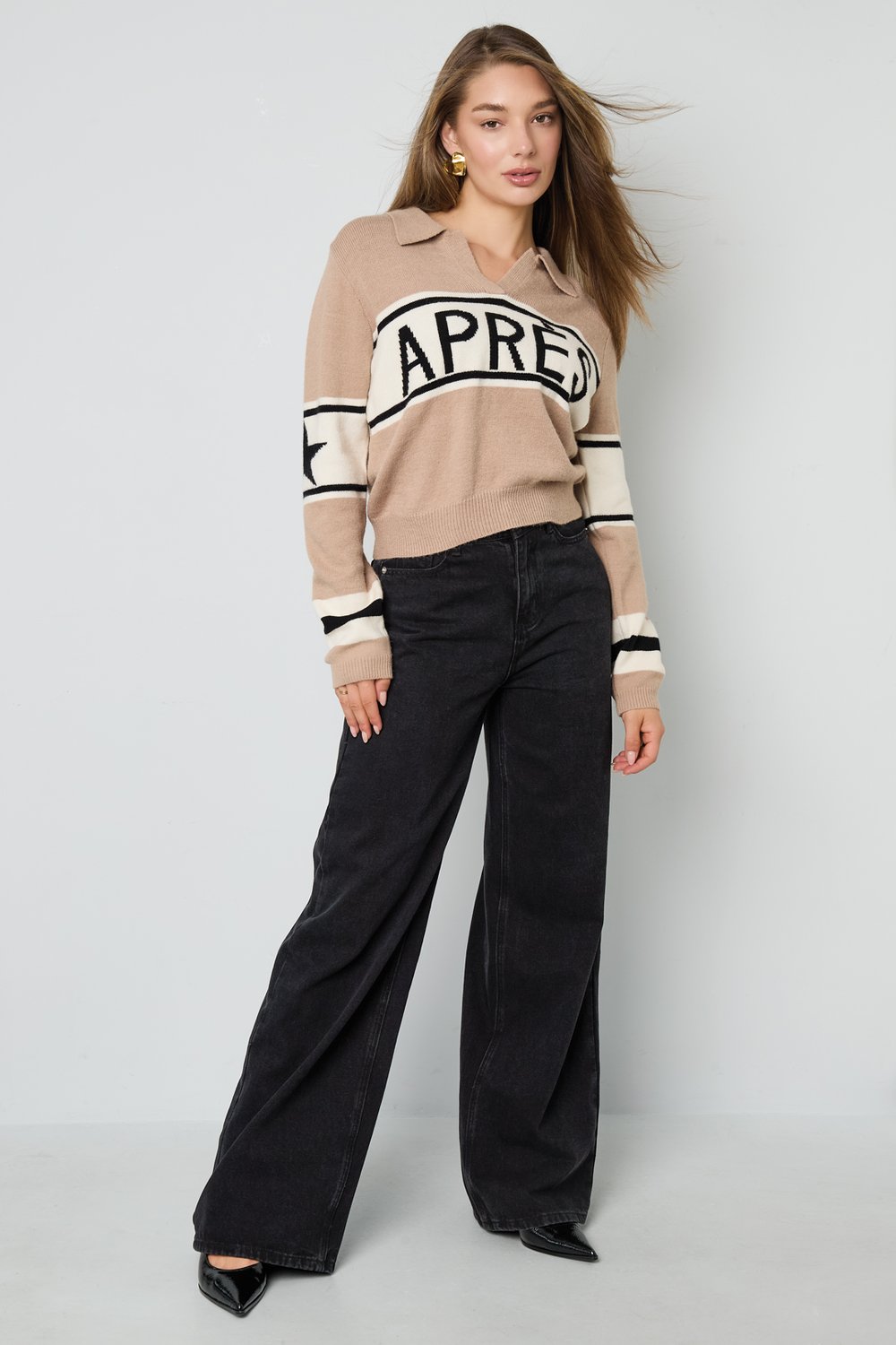 Knitted Polyester Fiber Women's Knit Sweaters Casual Letters h5Picture9