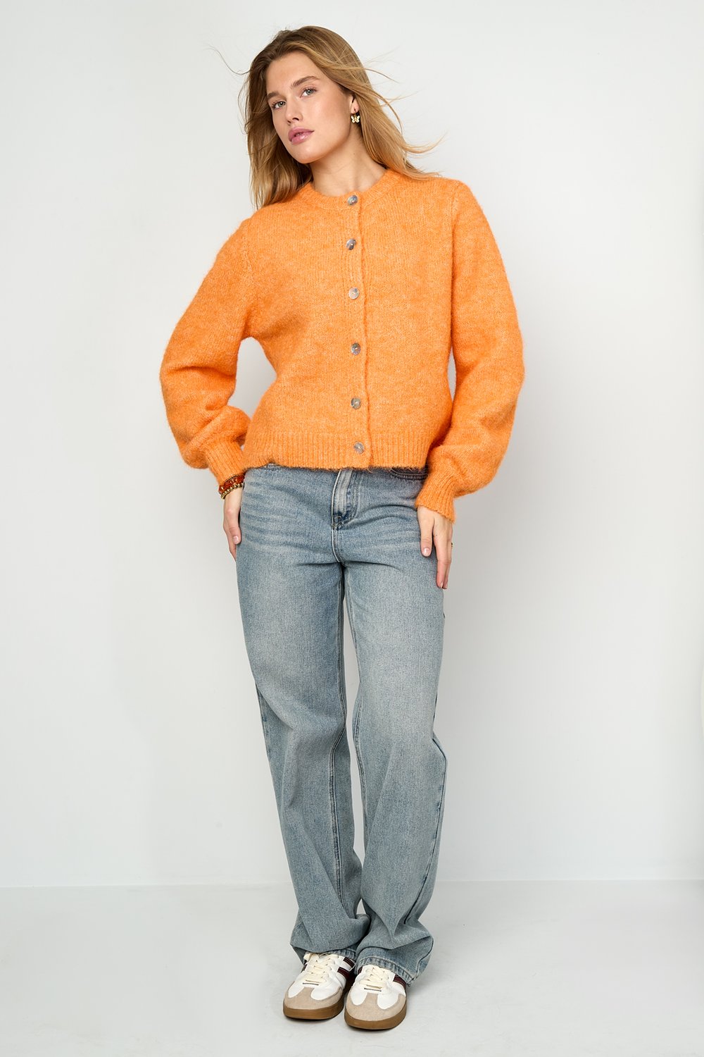 Gestrickte Polyesterfaser Damen-Cardigan Casual Einfarbig Herbst/Winter Bild9