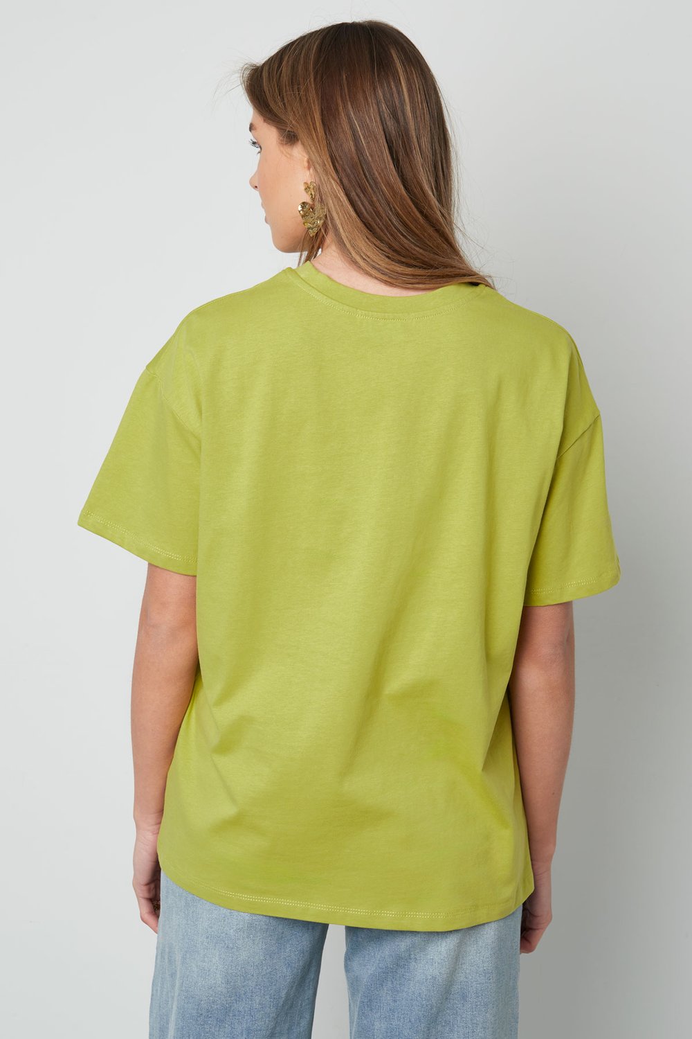 Cotton Women's T-shirt Oversized Minimalist Logo h5Picture4