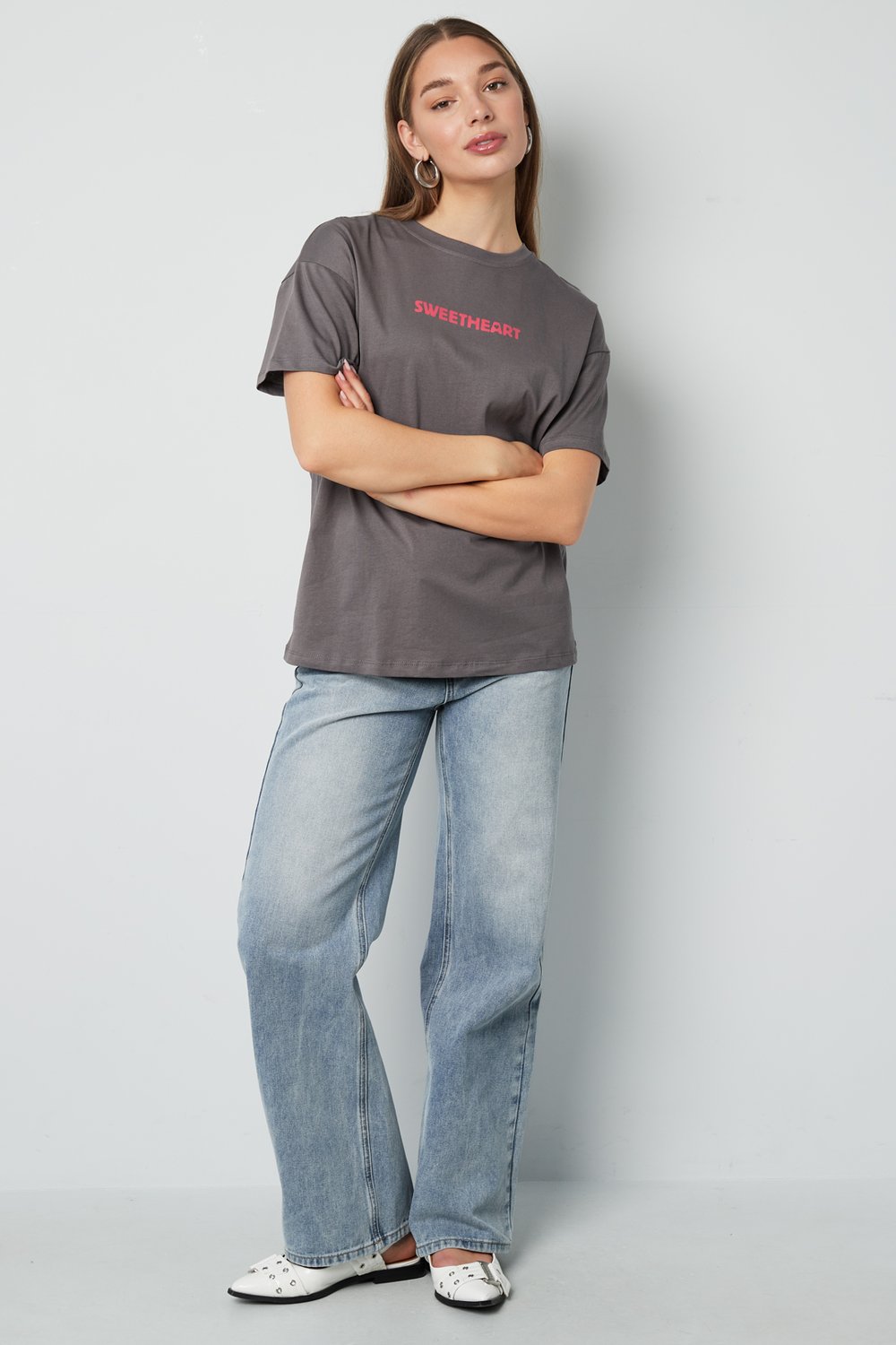 Knitted Women's T-shirt Casual Letters Picture7