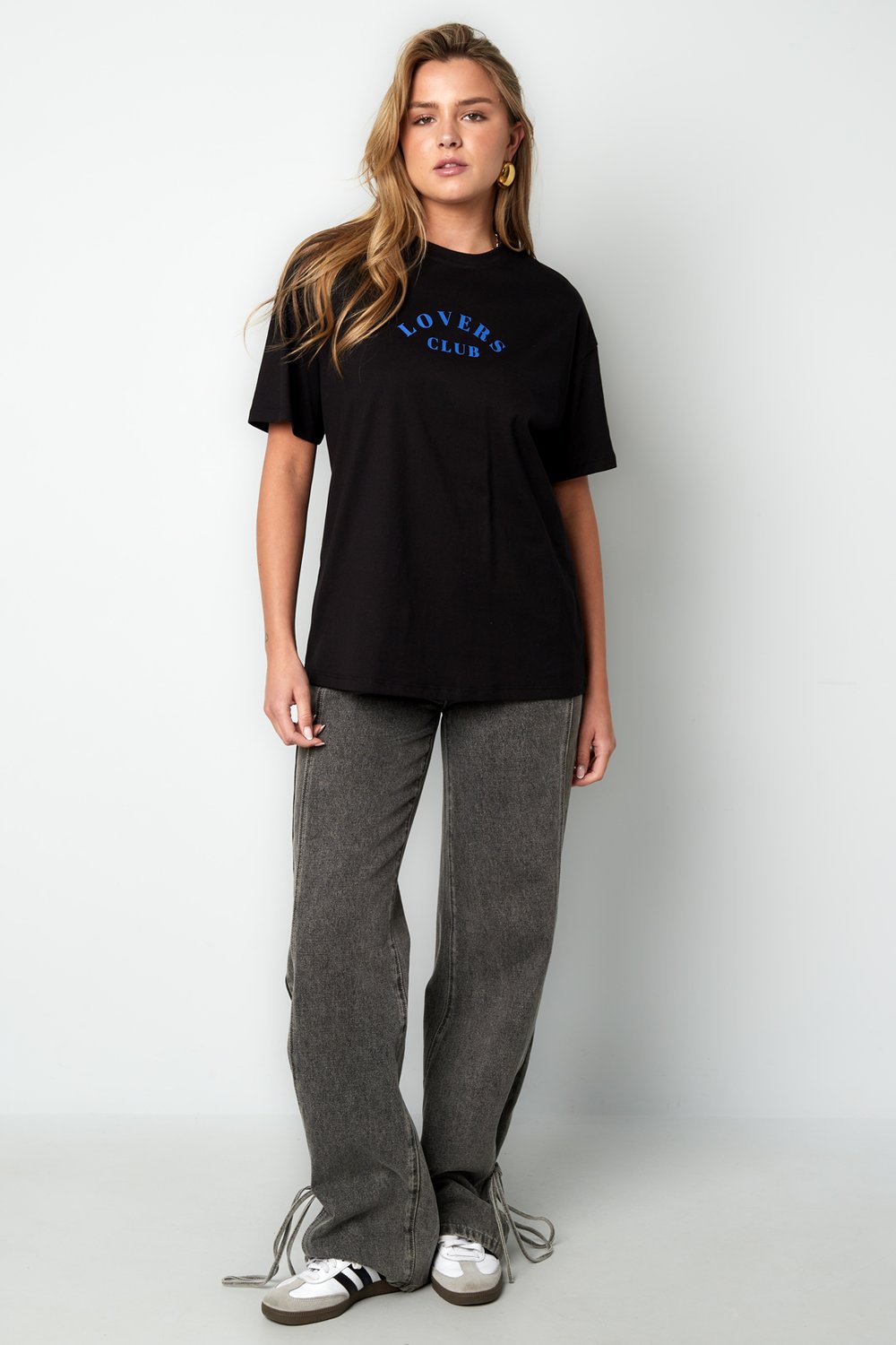 Cotton T-shirt Femme Casual Letters h5Image6