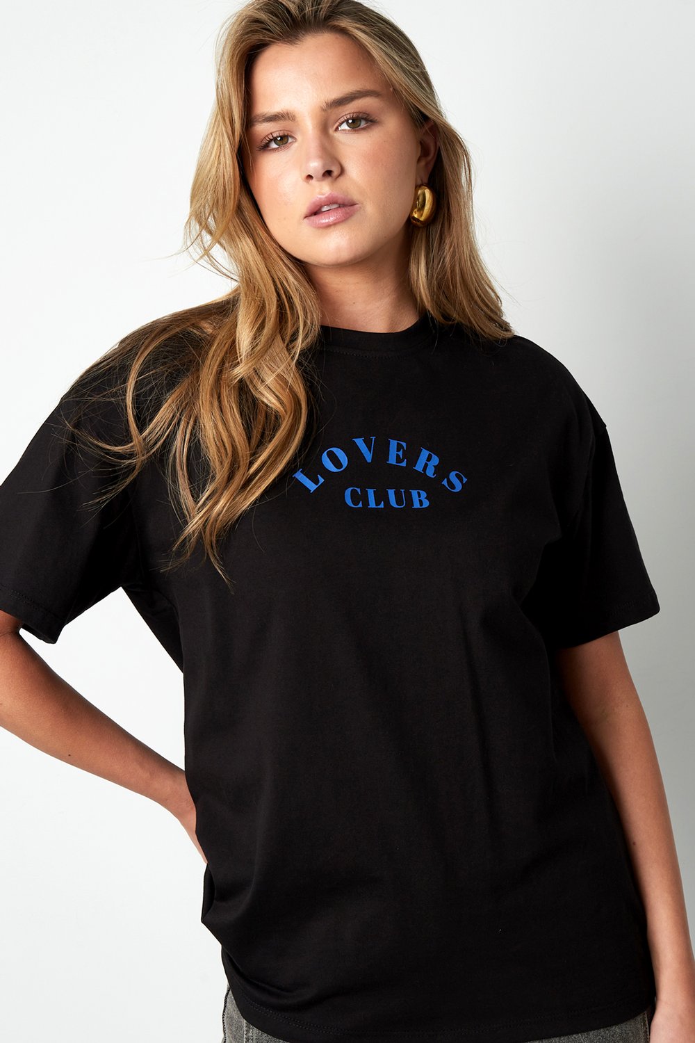 Cotton T-shirt Femme Casual Letters h5Image4