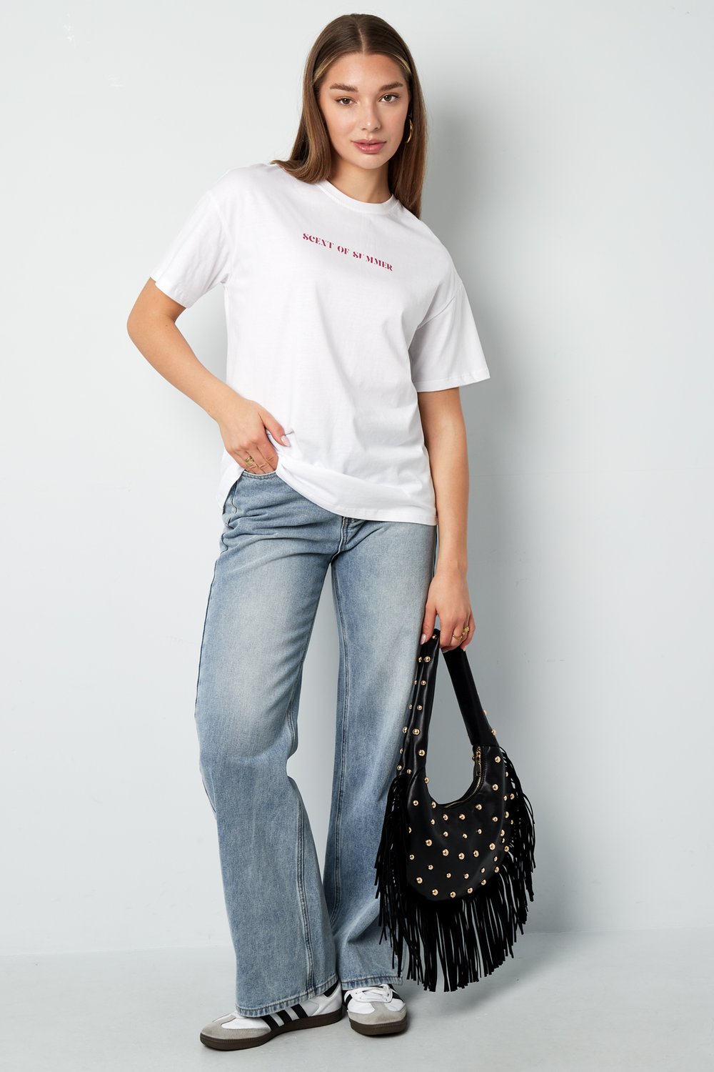 Coton T-shirt Femme Casual Lettres h5Image9