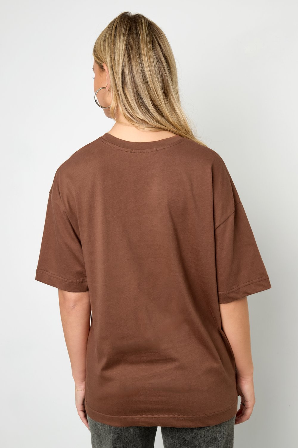 Cotton Knitted Vrouwen T-shirt Casual Letters Afbeelding8