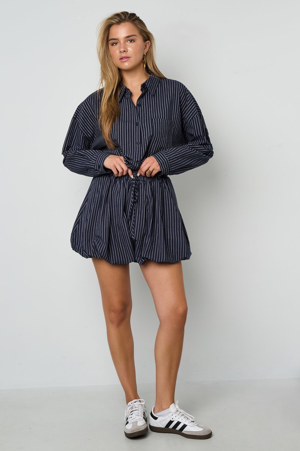 Woven Cotton Women's Shorts Casual Stripes h5Picture6