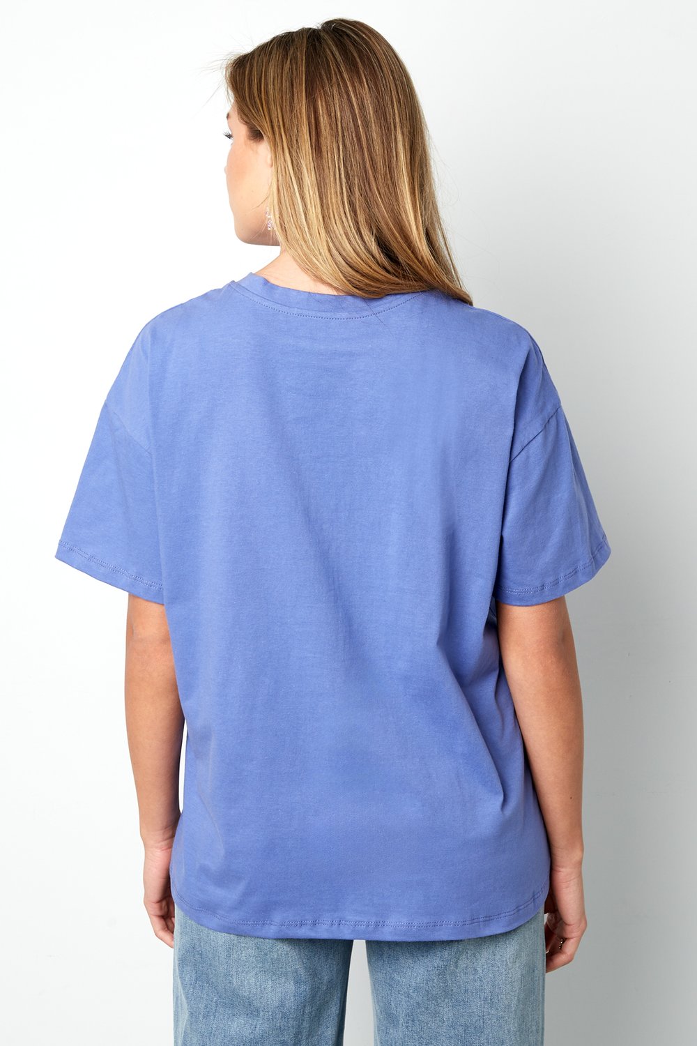 Cotton T-shirt Femme Casual Letters h5Image8