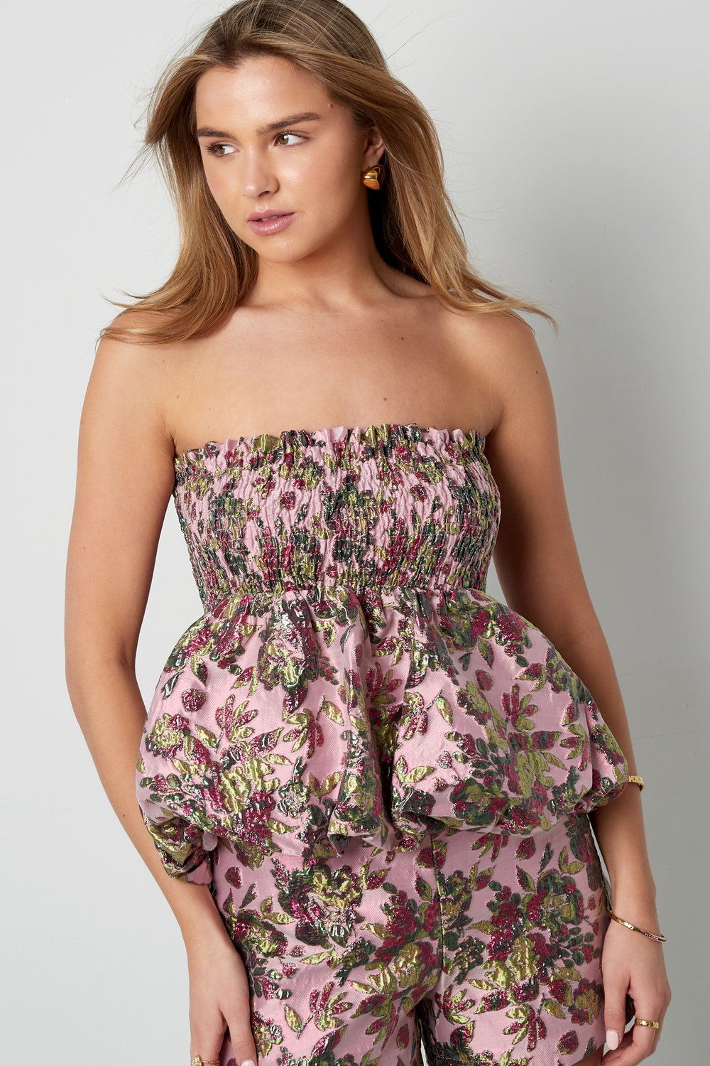 Silk Blend Sleeveless Top Peplum Spring/Summer Picture3