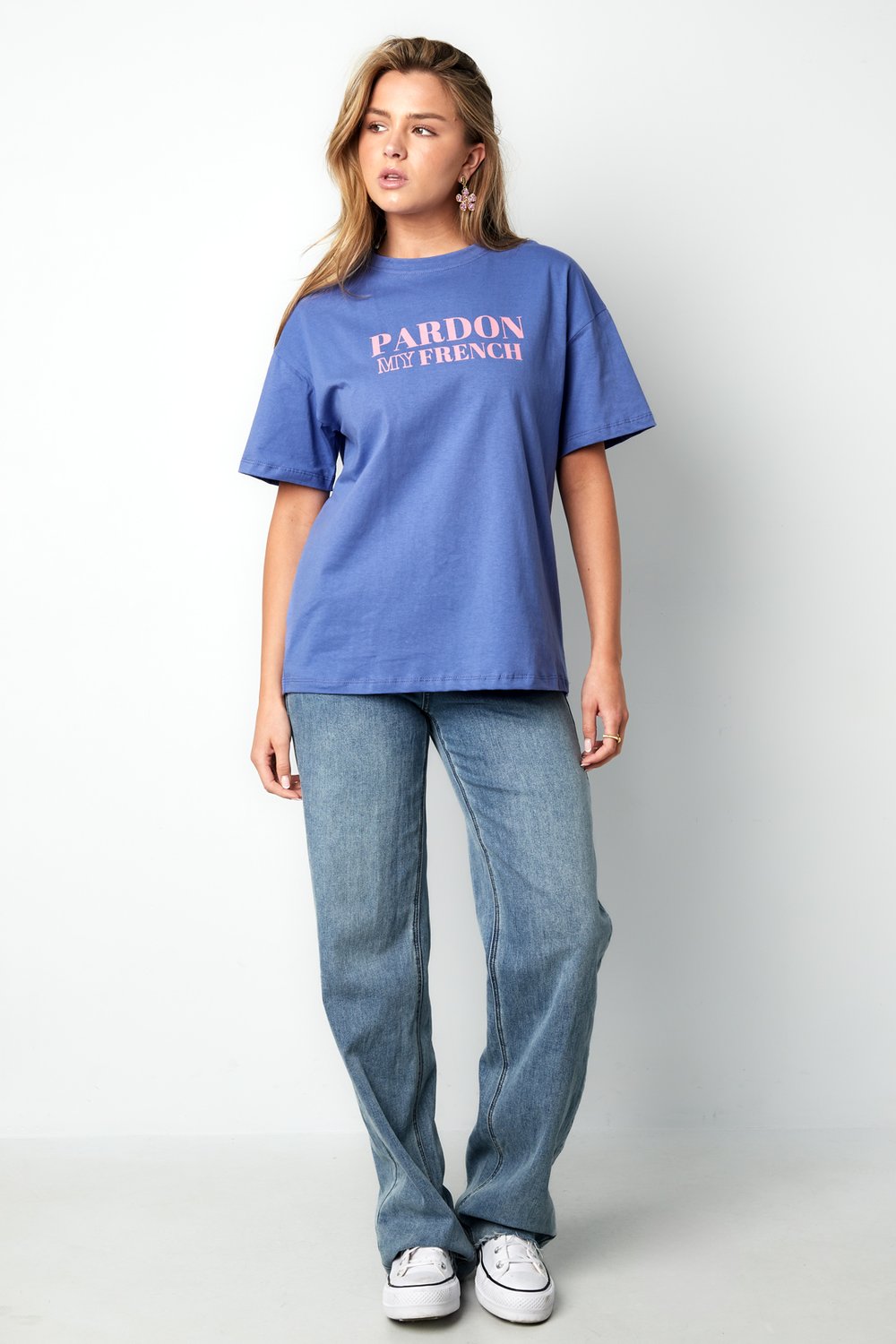 Cotton T-shirt Femme Casual Letters h5Image7