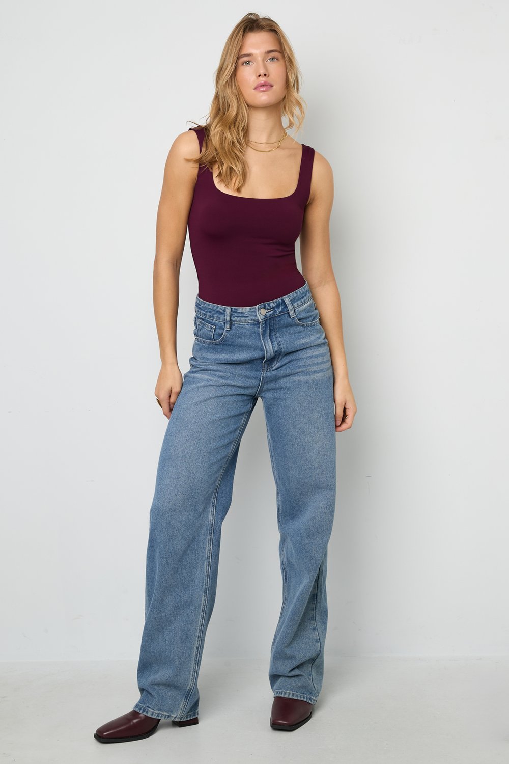 Örgü Nikel Şekillendirici Bodysuit Temel Tek Renk Resim6