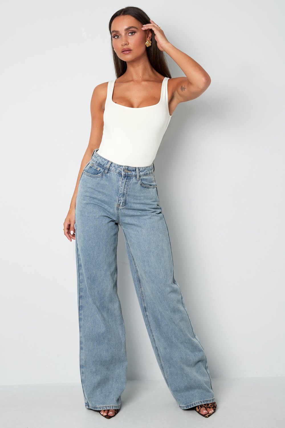 Örgü Nikel Şekillendirici Bodysuit Temel Tek Renk Resim12