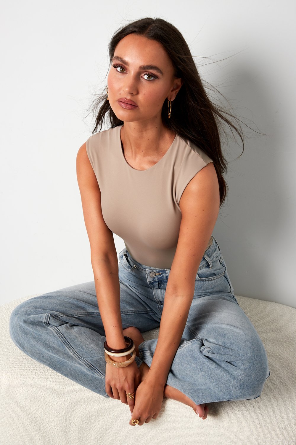 Strick-Nylon-Shapewear-Bodysuit Basis Einfarbig Frühling/Sommer h5Bild9