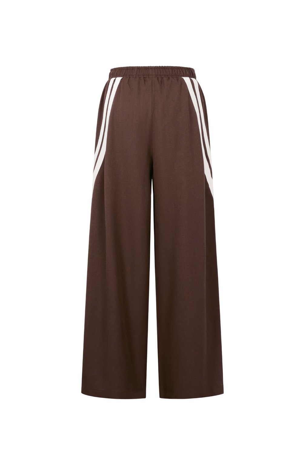 Woven Polyester Fiber Women's Straight Leg Pants Sporty Contrast Stripes Picture3