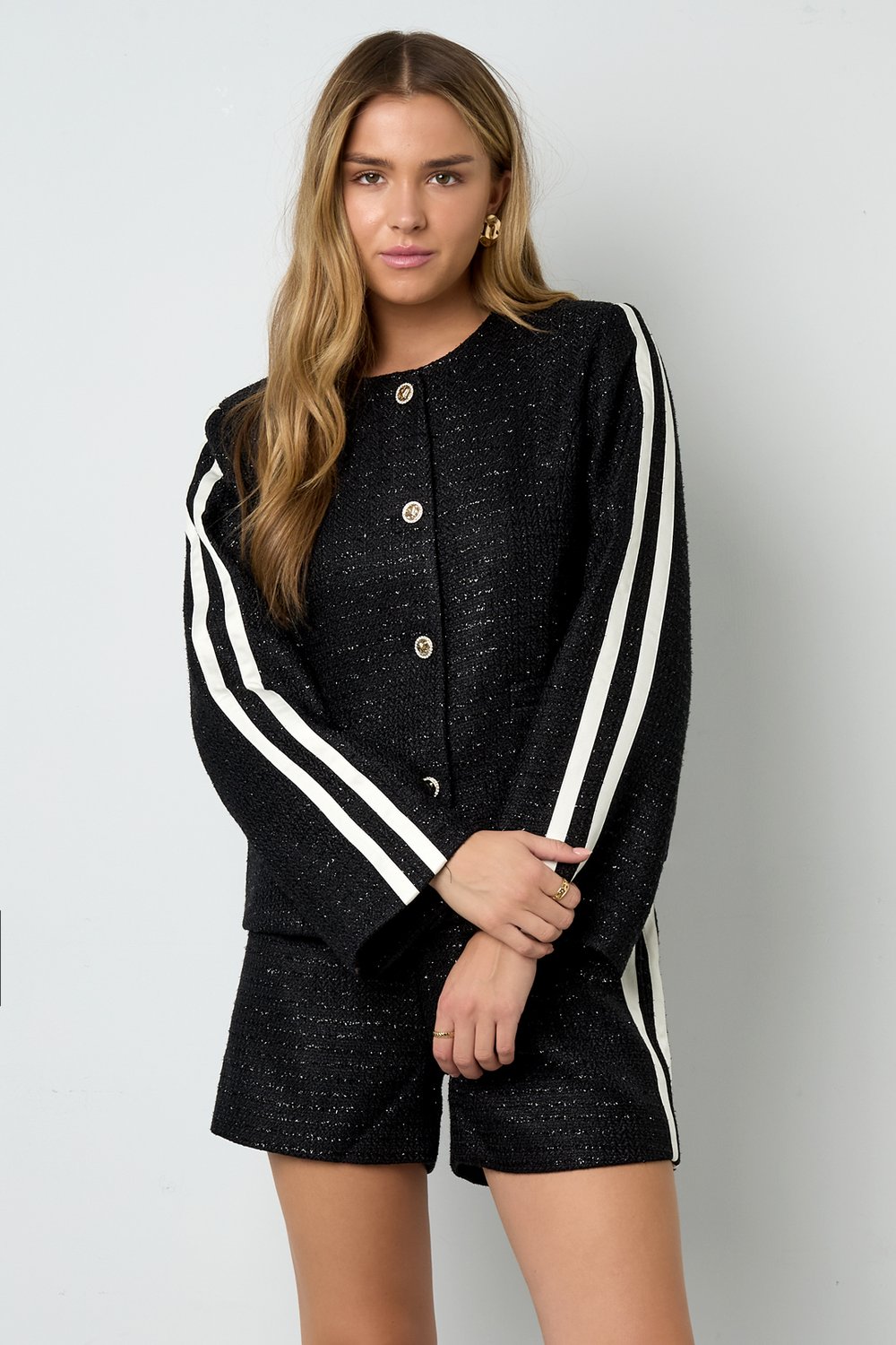 Woven Polyester Fiber Women's Shorts Elegant Plaid Fall/Winter h5Picture7