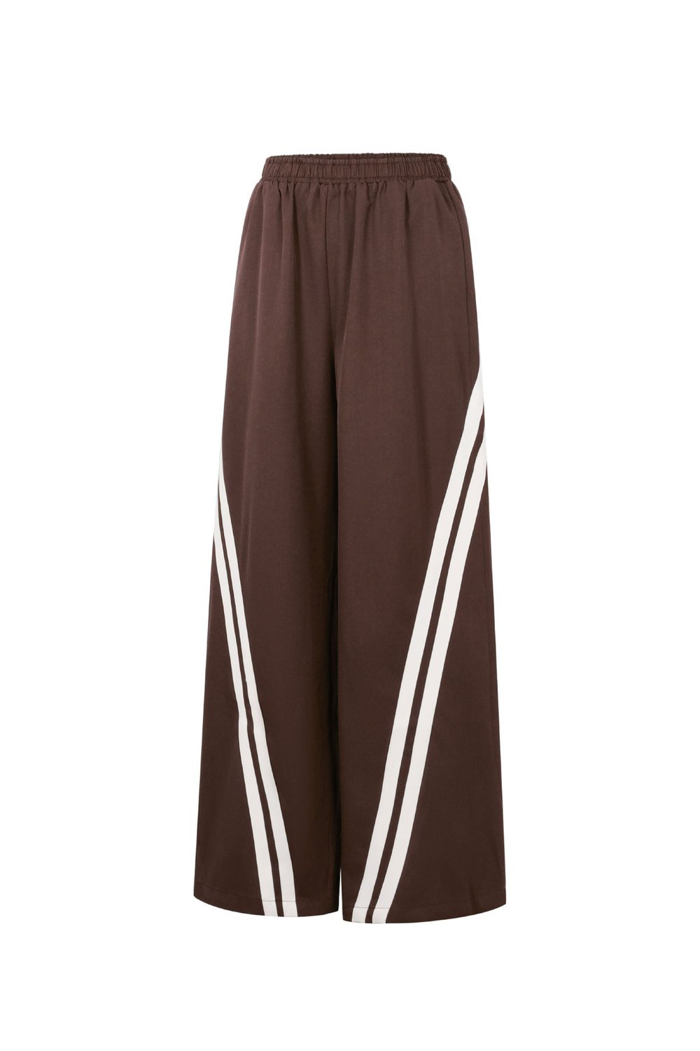 Woven Polyester Fiber Women's Straight Leg Pants Sporty Contrast Stripes Picture2