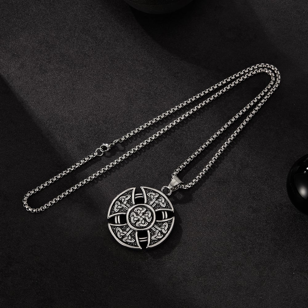 Sleek Celtic knot Stainless Steel Men's Necklaces h5Picture2