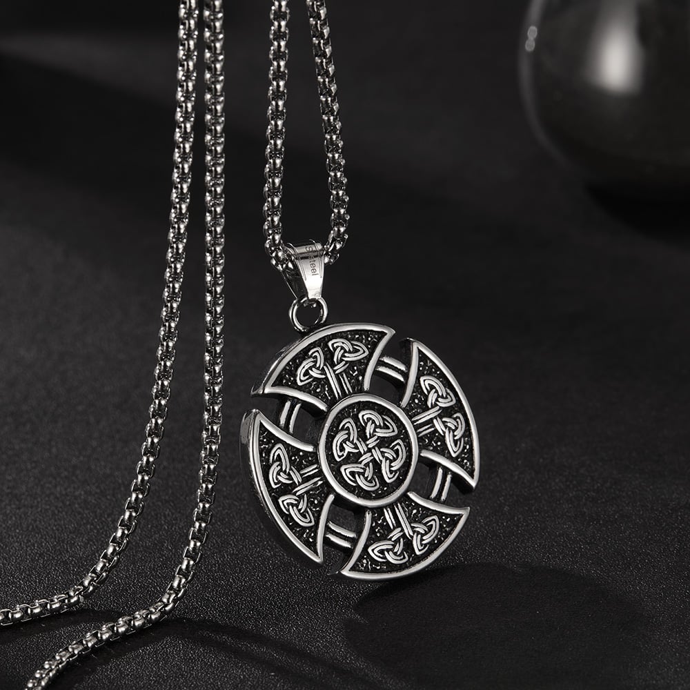 Sleek Celtic knot Stainless Steel Men's Necklaces h5Picture4