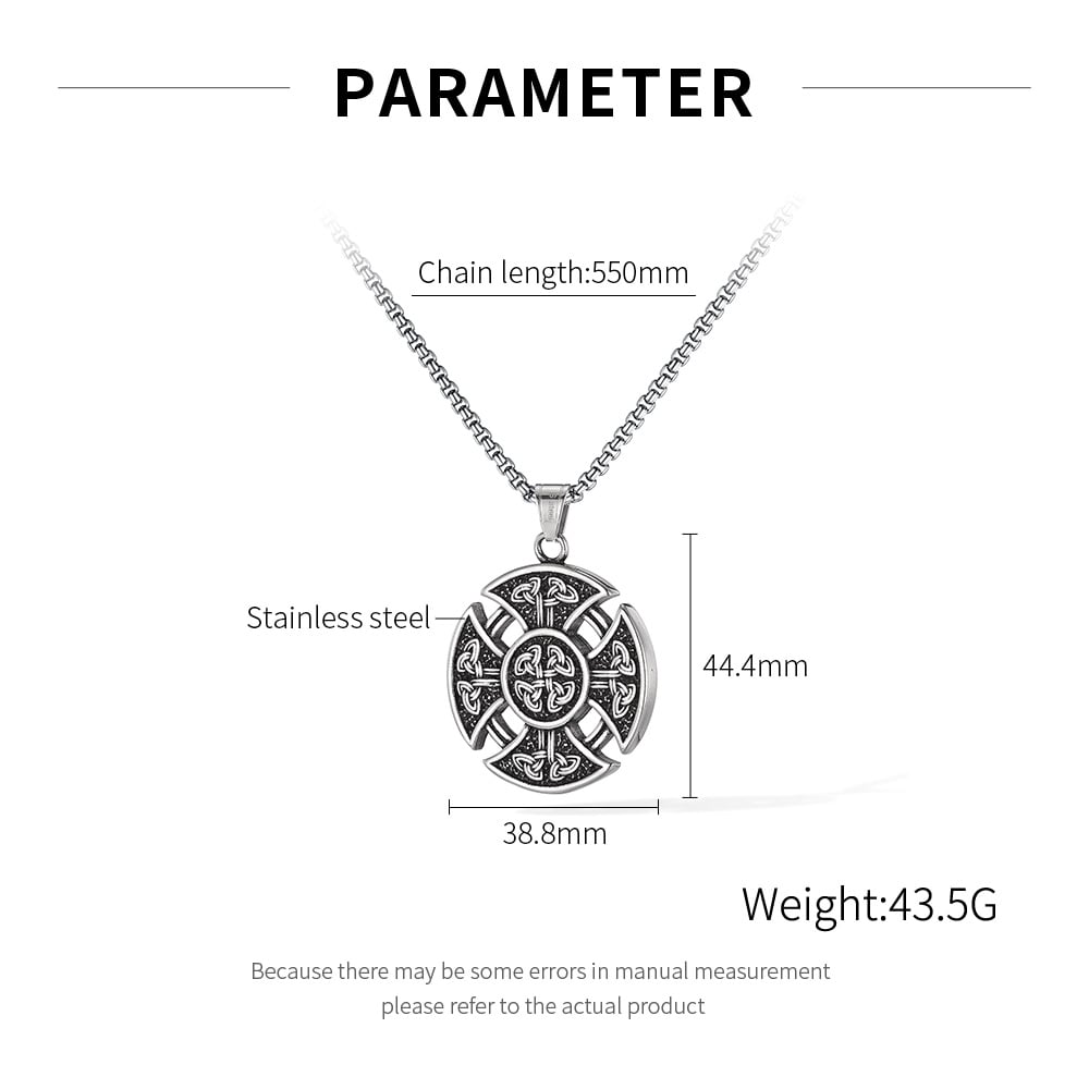 Sleek Celtic knot Stainless Steel Men's Necklaces h5Picture7