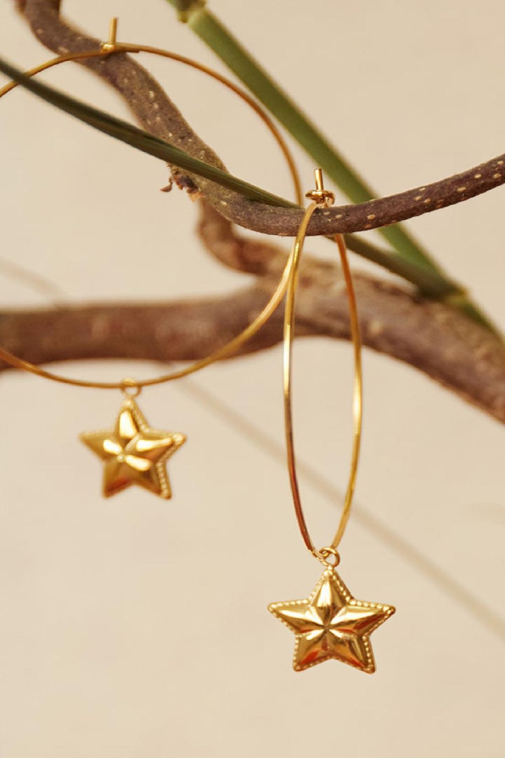Earrings Put Star in my Hand Plata Acero inoxidable Imagen4