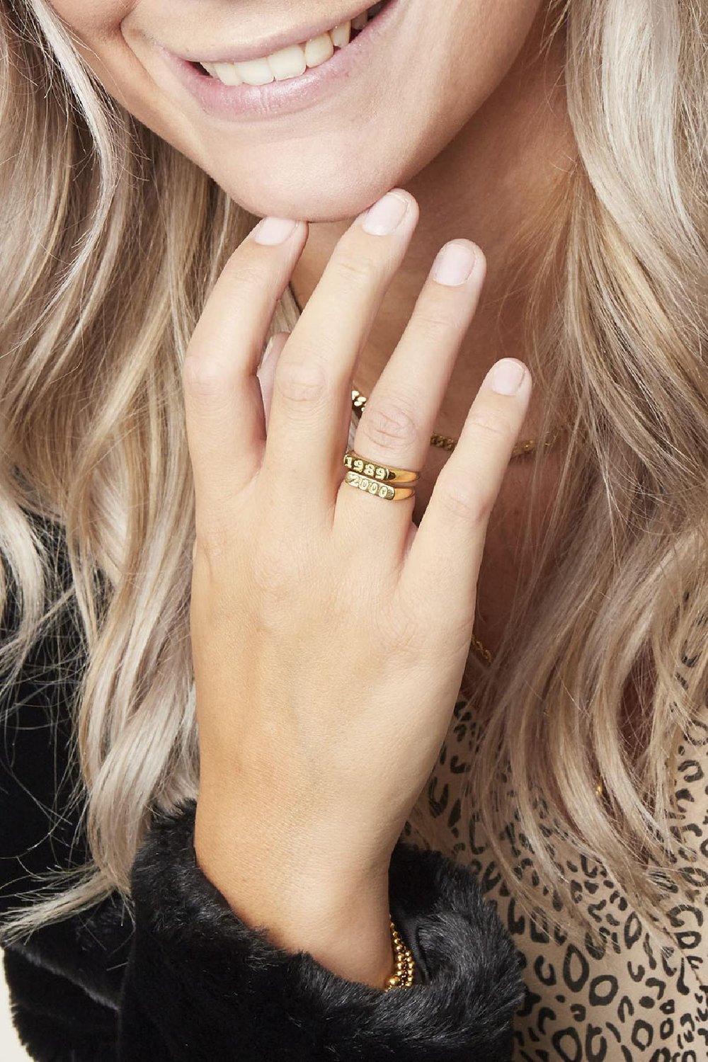 Ring Year Of Birth Goud kleur - 1985 Stainless Steel h5Afbeelding2