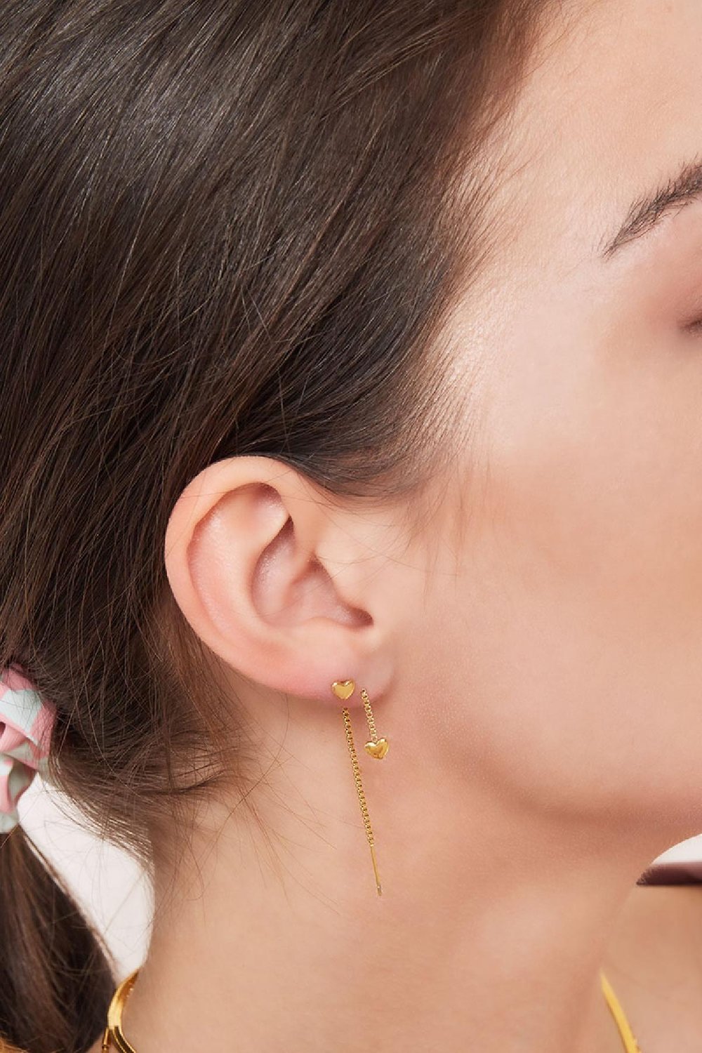 Cuore di acciaio inossidabile Gold Stainless Steel h5Immagine3