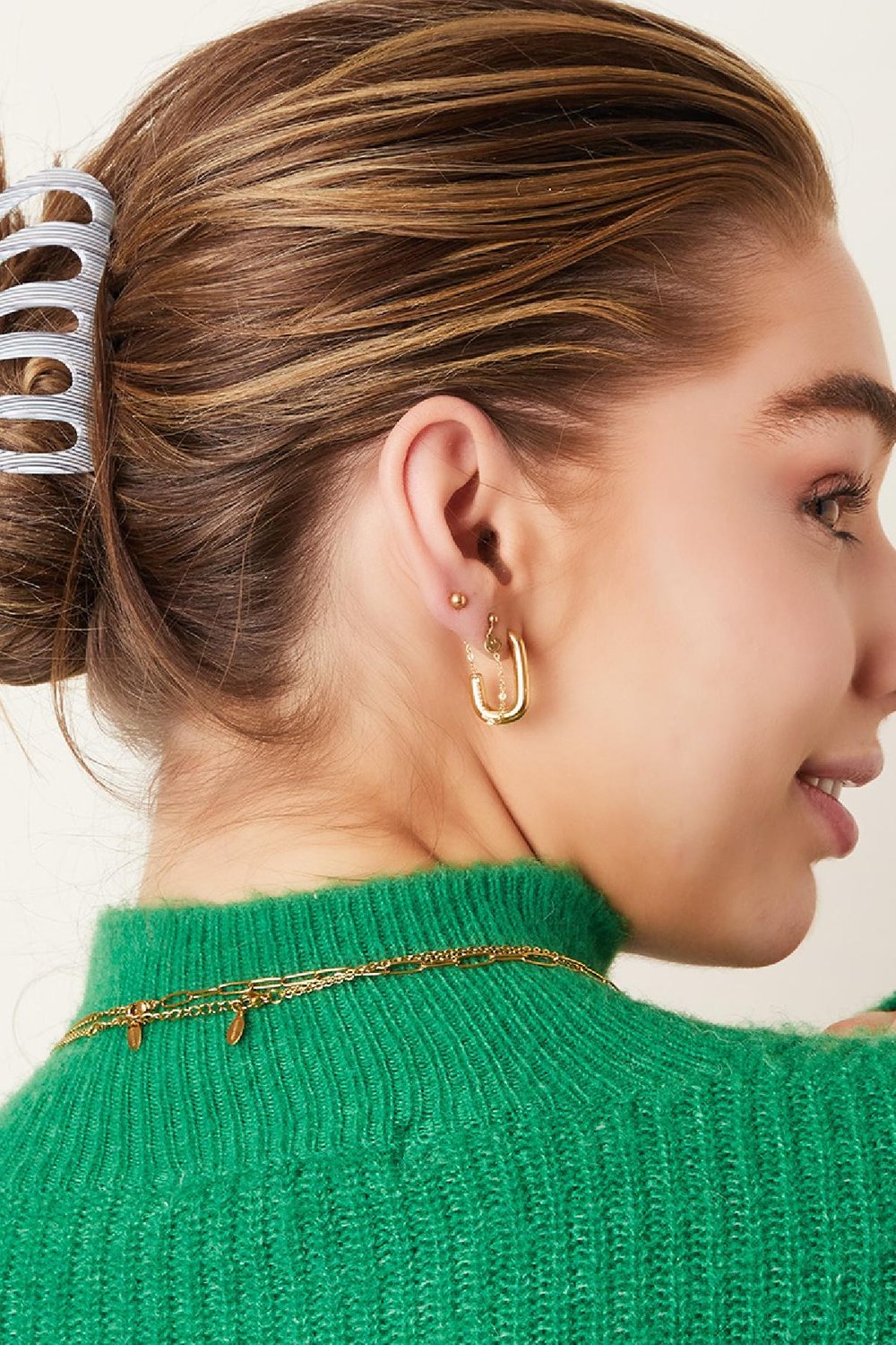 Pinza para el cabello Verde Sheet Material h5Imagen2