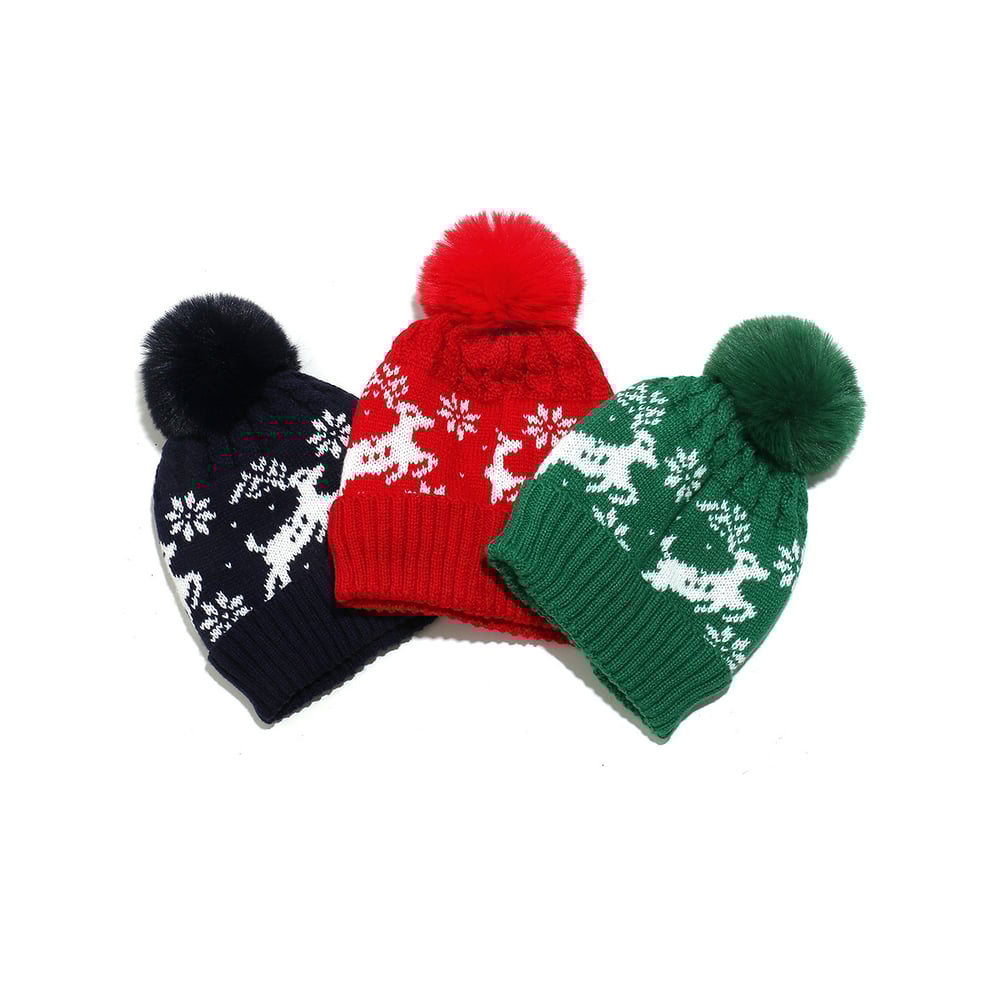 1 Set Christmas Knitted Scarf and Hat Picture2