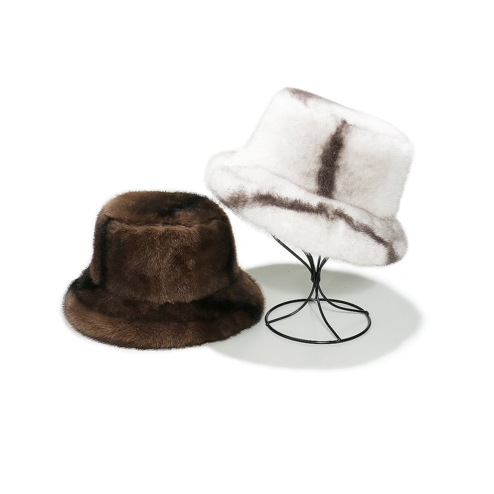 1 Piece Color-blocked Plush Fisherman's Hat Picture2