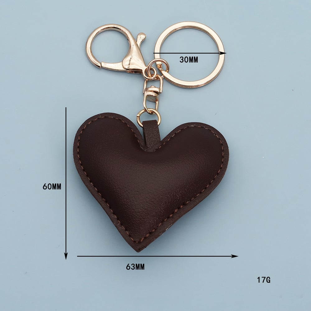 1 Piece Heart PU Bag Charm Picture5
