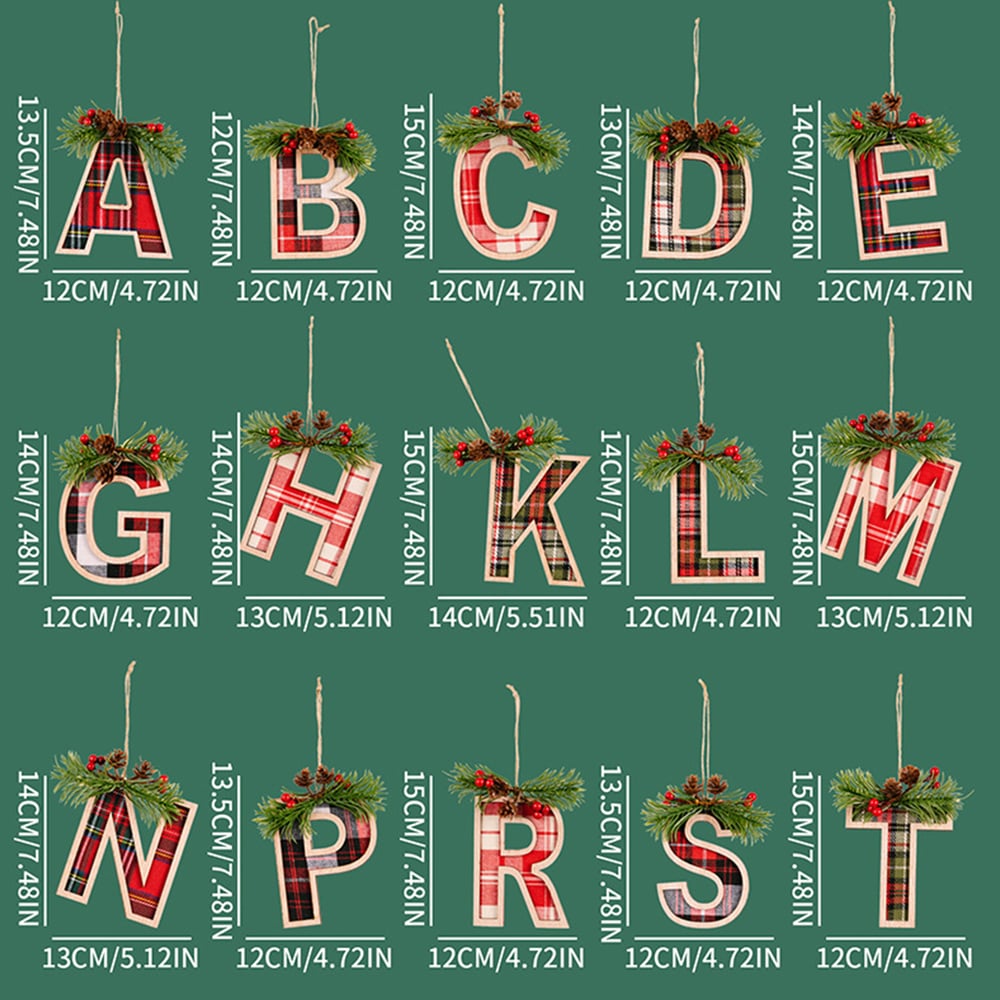 1 Piece DIY Christmas Tree Letter Pendant Picture6