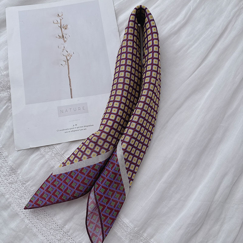 1 Piece Retro Plaid Cotton Bandana Picture3