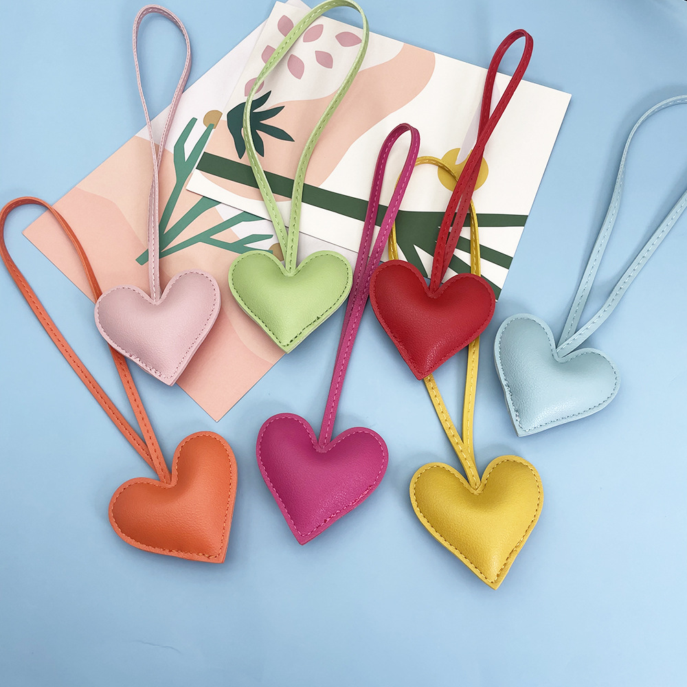 1 Piece Heart PU Bag Charm Picture3