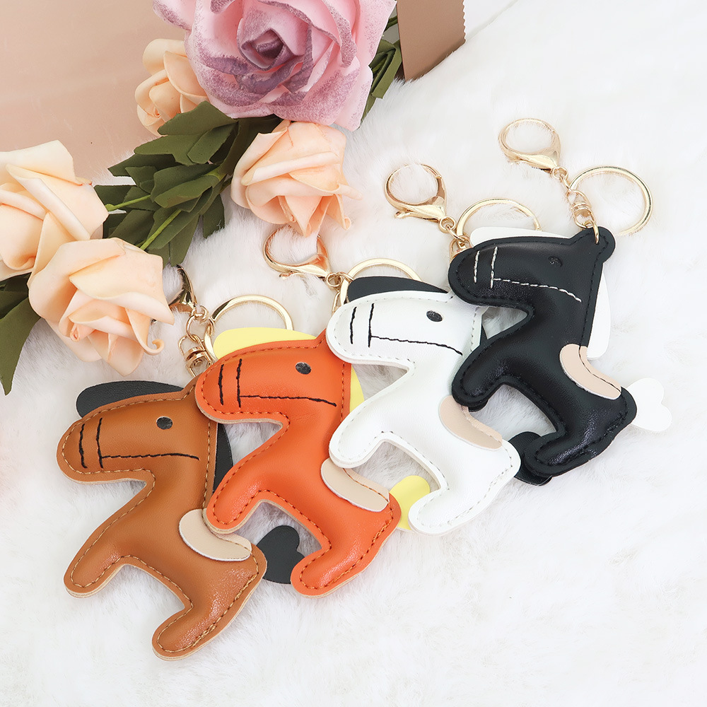 1 Piece Cute Horse PU Keychain Picture3