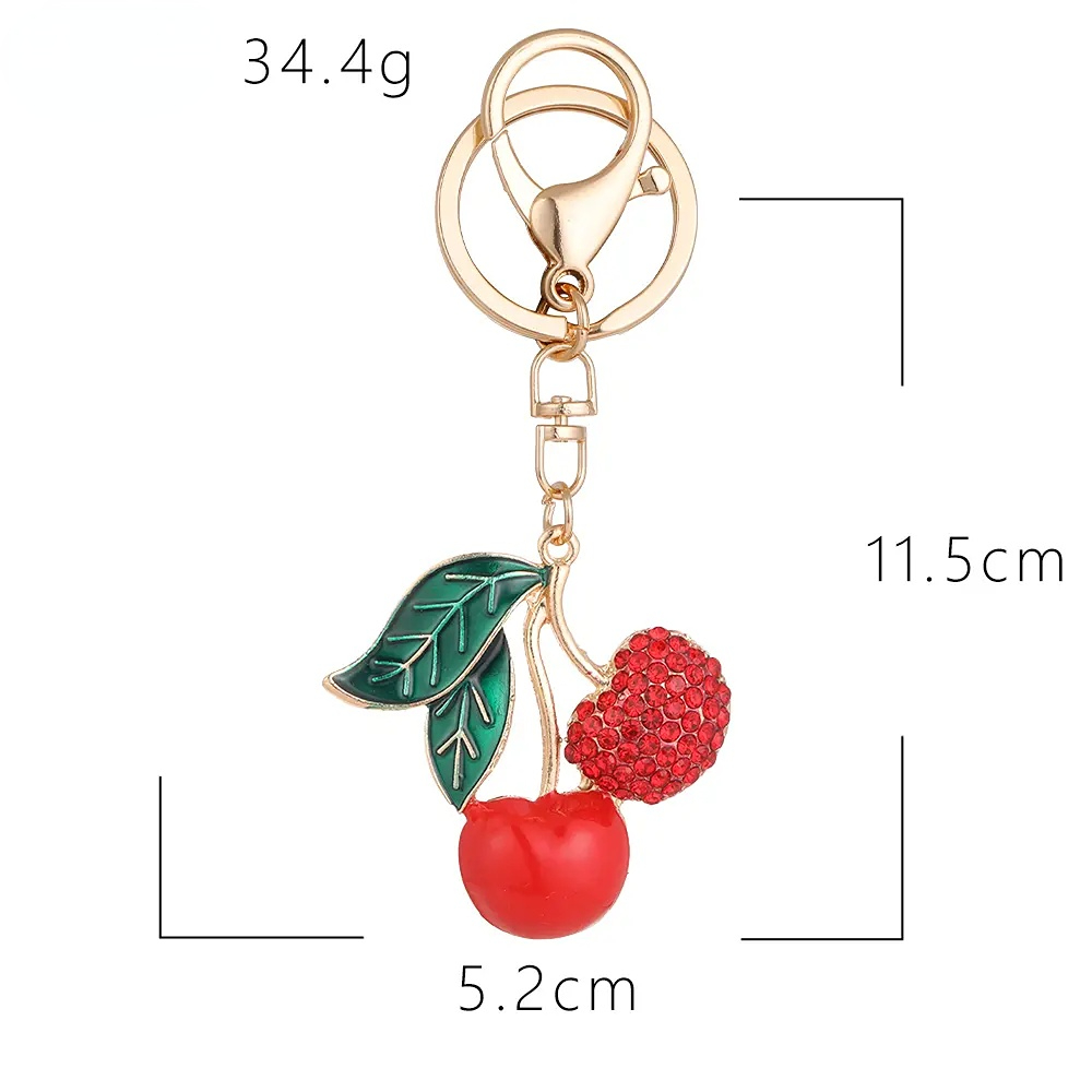 1 stuk kersen legering sleutelhanger Afbeelding2