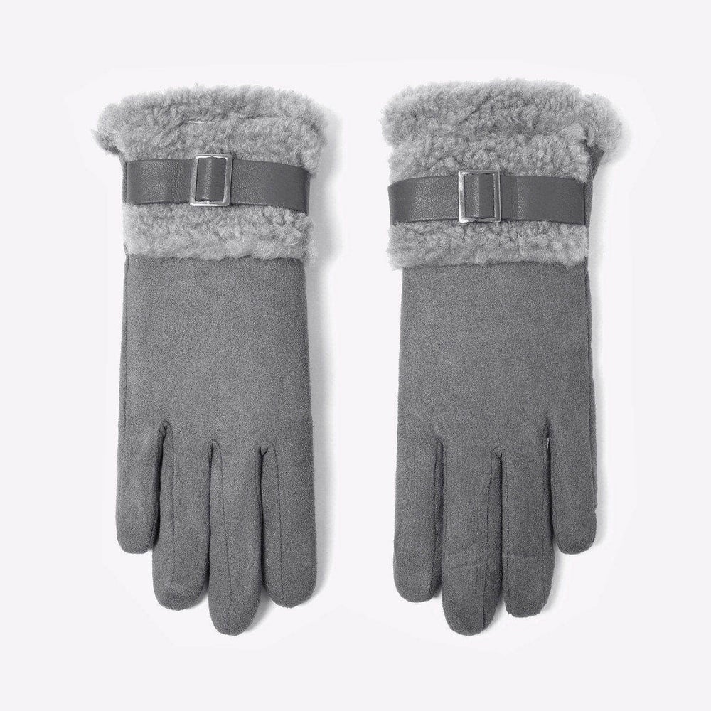 1 Paar elegante Winterhandschuhe aus dickem Wildleder