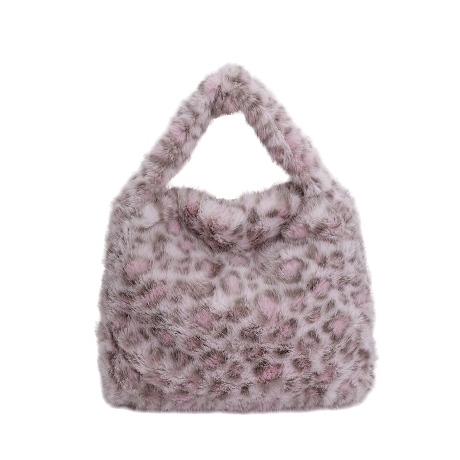 Sac à main vintage en fourrure à imprimé léopard pour femme (1 pièce) Image2