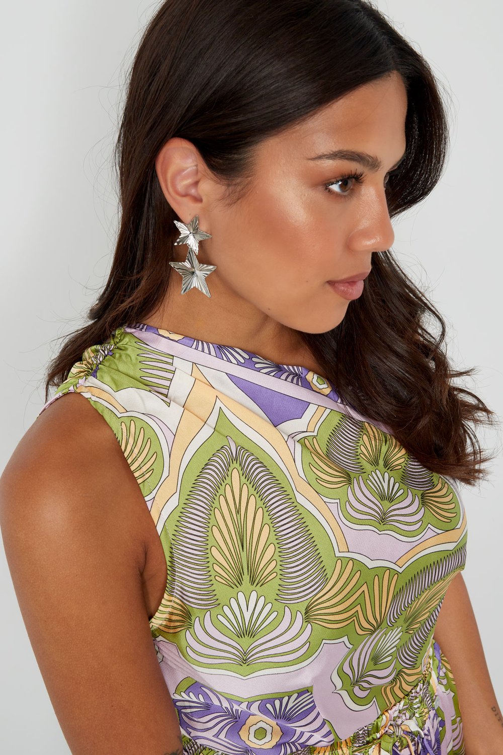 Stampa corpo monospalla - verde/viola h5Immagine6